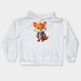 Back To School Fox Kids Hoodie